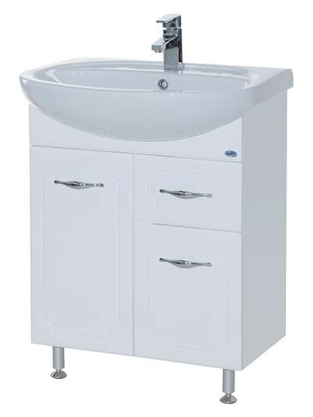 Тумба с раковиной Bellezza Стелла 65 1 ящик белая