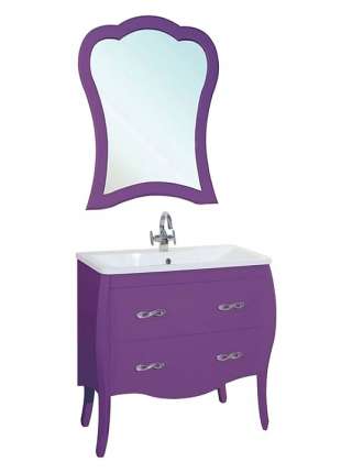 Тумба с раковиной Bellezza Грация 80 фиолетовая