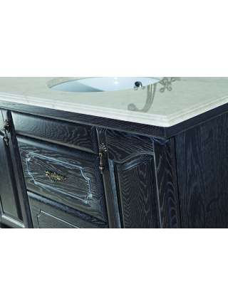 Тумба с раковиной Bellezza Рим 120 черная патина серебро
