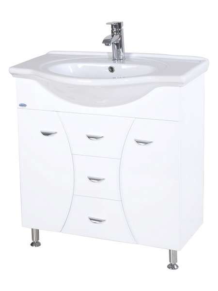 Тумба с раковиной Bellezza Кристи 75 2 ящика