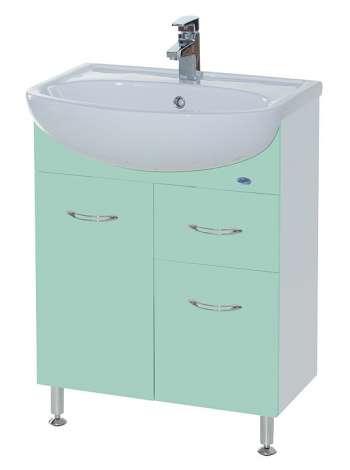 Тумба с раковиной Bellezza Уют 60 1 ящик салатовая