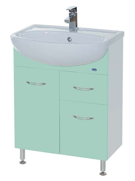 Тумба с раковиной Bellezza Уют 60 1 ящик салатовая
