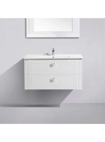 Тумба с раковиной BelBagno Atria 100 bianco lucido 2 ящика