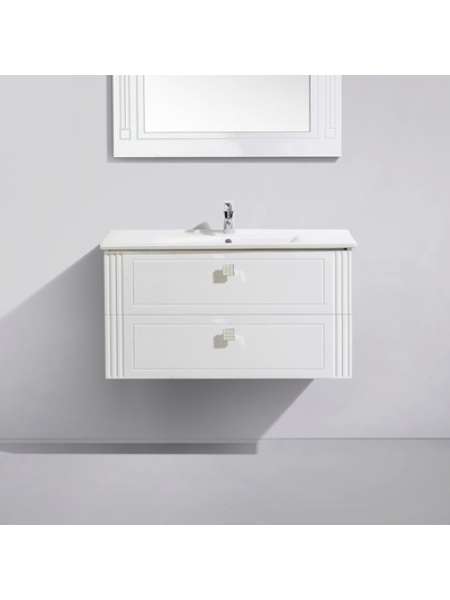 Тумба с раковиной BelBagno Atria 100 bianco lucido 2 ящика