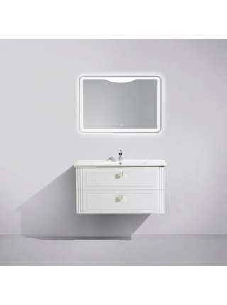 Тумба с раковиной BelBagno Atria 100 bianco lucido 2 ящика