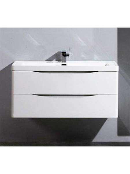 Тумба с раковиной BelBagno Ancona-N 100 bianco lucido подвесная