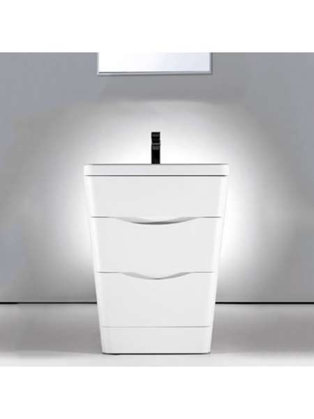 Тумба с раковиной BelBagno Piramide 65 bianco lucido
