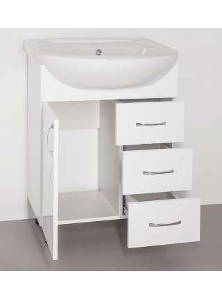 Тумба с раковиной Style Line Эко Фьюжн №24 65 белая