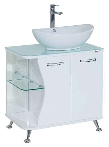 Тумба с раковиной Bellezza Рио 70 R белая