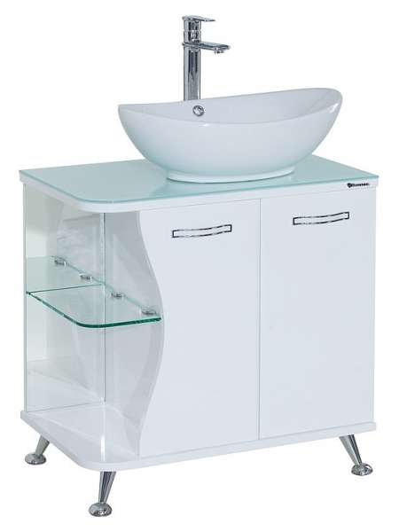 Тумба с раковиной Bellezza Рио 70 R белая