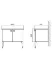 Тумба с раковиной BelBagno Atria 100 bianco lucido