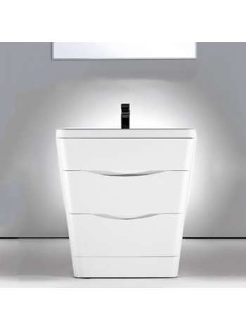 Тумба с раковиной BelBagno Piramide 80 bianco lucido