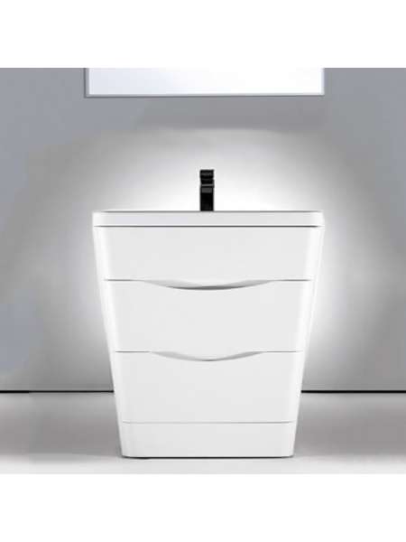 Тумба с раковиной BelBagno Piramide 80 bianco lucido
