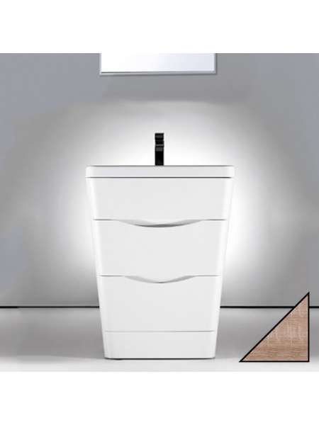 Тумба с раковиной BelBagno Piramide 65 rovere bianco