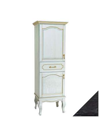 Шкаф-пенал Bellezza Рим 60 L черный патина серебро