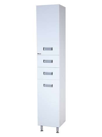 Шкаф-пенал Bellezza Сиена 35 L белый с бельевой корзиной