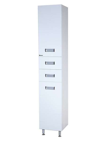 Шкаф-пенал Bellezza Сиена 35 L белый с бельевой корзиной