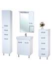 Шкаф-пенал Bellezza Сиена 35 L белый с бельевой корзиной