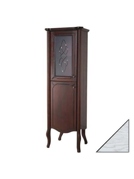 Шкаф-пенал Bellezza Грация Люкс 60 L белый патина золото