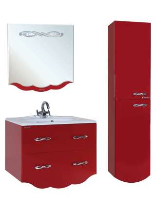 Шкаф-пенал Bellezza Версаль 40 L красный 2 двери