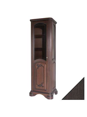 Шкаф-пенал Bellezza Виктория 60 L черный патина серебро