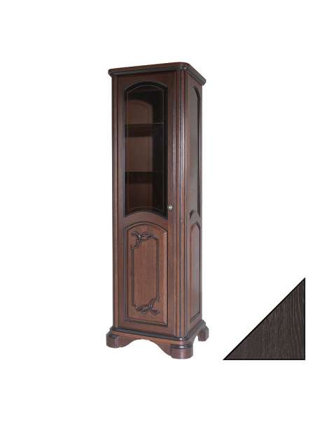 Шкаф-пенал Bellezza Виктория 60 L черный патина серебро