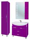 Шкаф-пенал Bellezza Глория Гласс 35 L фиолетовый
