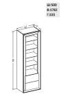 Шкаф-пенал Opadiris Капри 50 R