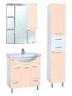 Шкаф-пенал Bellezza Мари 35 R белый/бежевый с бельевой корзиной