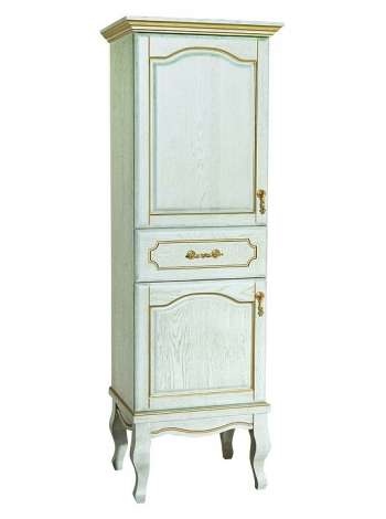 Шкаф-пенал Bellezza Рим 60 L белый патина золото