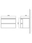 Тумба с раковиной BelBagno Prospero 100 bianco lucido