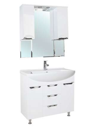 Тумба с раковиной Bellezza Альфа 90 белая