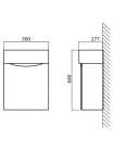Тумба с раковиной BelBagno Mini 50 bianco lucido левая