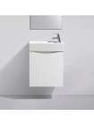 Тумба с раковиной BelBagno Mini 50 bianco lucido левая