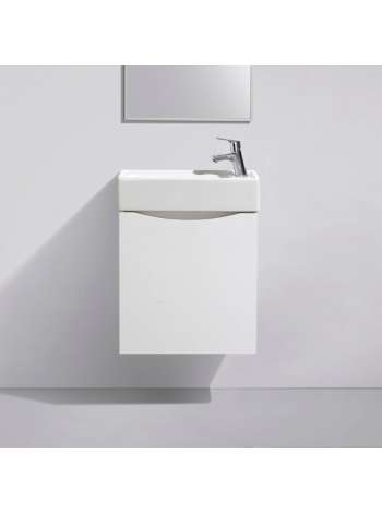 Тумба с раковиной BelBagno Mini 50 bianco lucido левая