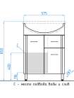 Тумба с раковиной Style Line Эко Стандарт №11 61 белая