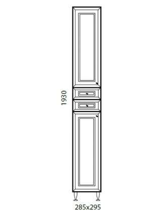 Шкаф-пенал Aqualife Design Осло L