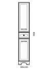 Шкаф-пенал Aqualife Design Честер L