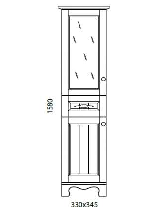 Шкаф-пенал Aqualife Design Гент L