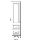 Шкаф-пенал Aqualife Design Дублин L