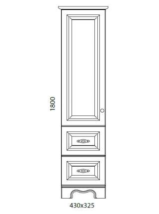 Шкаф-пенал Aqualife Design Дублин L