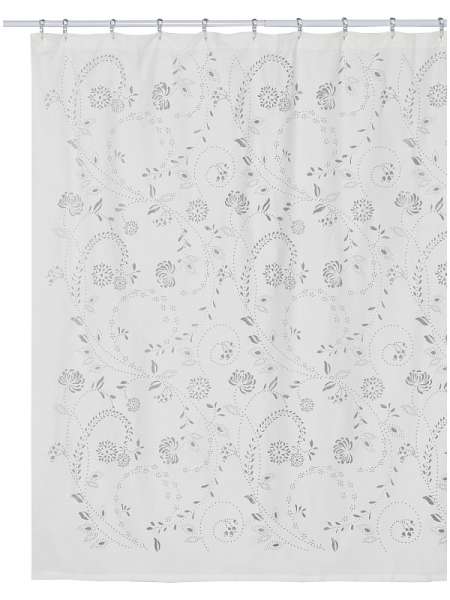 Шторка для ванной, 183х183 см, полиэстер, белый, серия Eyelet, Creative Bath