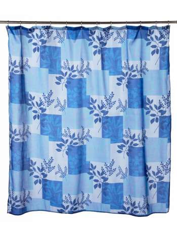 Шторка для ванной, 1.83 м, полиэстер, голубой, серия Laura, Carnation Home Fashions