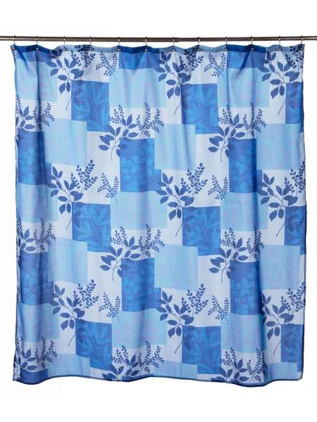 Шторка для ванной, 1.83 м, полиэстер, голубой, серия Laura, Carnation Home Fashions