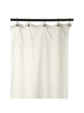 Шторка для ванной Embroidery 1805 C. Natural + Liso White, 180х200 см, полиэстер/хлопок, бежевый, серия Шторки для ванной комнаты, Arti-Deco