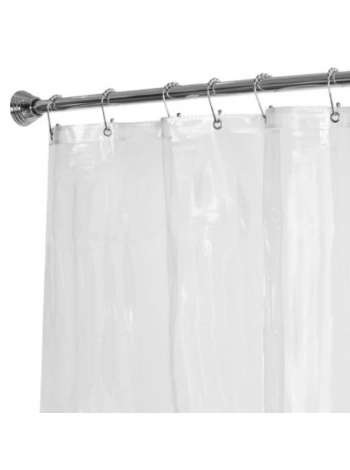 Шторка защитная, 1.83 м, винил, прозрачный, серия Gauge, Carnation Home Fashions