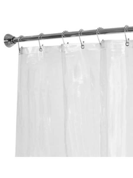 Шторка защитная, 1.83 м, винил, прозрачный, серия Gauge, Carnation Home Fashions