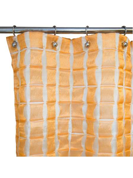 Шторка для ванной Reno Naranja + Liso Beige, 240х200 см, полиэстер, оранжевый, серия Шторки для ванной комнаты, Arti-Deco