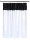Штора для ванной Carnation Home Fashions Jasmine White/Black