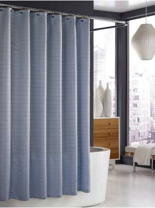 Штора для ванной Kassatex Parc East Bricks Slate Blue